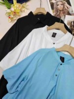 200 Pieces Ice Silk Collar Men's Short Sleeve T-Shirts Sizes M-3XL Clearance Stock Wholesale - Image 6