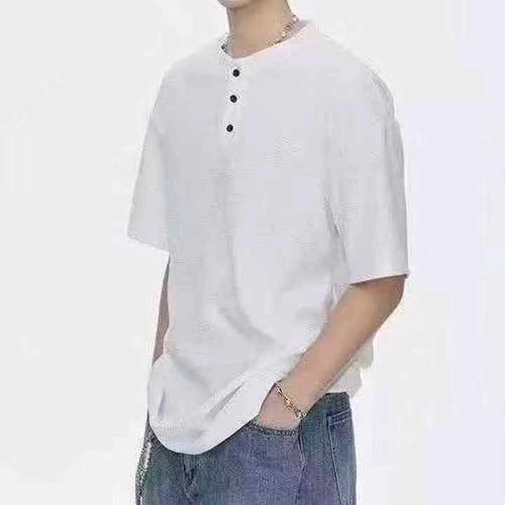 200 Pieces Ice Silk Collar Men's Short Sleeve T-Shirts Sizes M-3XL Clearance Stock Wholesale - Image 2