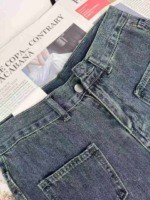 High Waist Wide Leg Women's Hong Kong Style Denim Jeans, 160 Pcs Total, Single Style Single Color, Individual Packing, Sizes XXS-XL, Stock Clearance (908#610) - Image 7