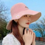 1000 Pieces Double Sided Daisy Women's Bucket Hat Summer Large Brim Sun Protection Wholesale Stock - Image 6