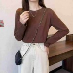 Bulk Clearance: Around 130 Pcs Korean Casual Loose Long Sleeve Tops Wholesale Stock - Image 3