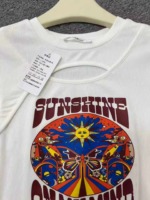 Sexy Hollow Out Slim Fit Short Sleeve Women's T-shirt - 1000 Pieces Bulk Stock Wholesale - Image 3