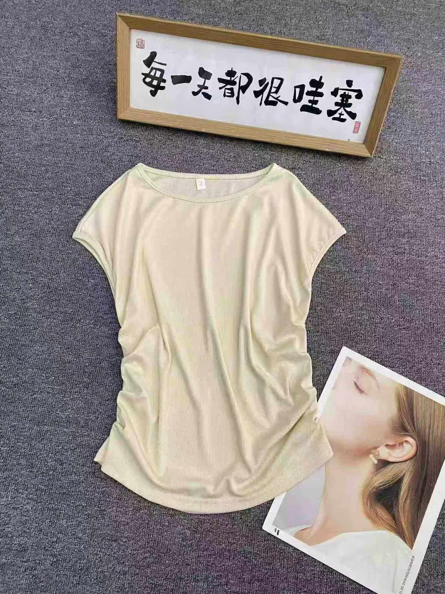 Minimalist Flutter Short Sleeve T-shirts - 212 Pieces Bulk Stock Clearance - Image 1