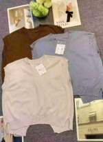 All Stock Clearance: Preppy Loose Autumn V-neck Outer Wear Knit Vest, About 55 Pcs, One Size - Image 9