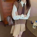 All Stock Clearance: Preppy Loose Autumn V-neck Outer Wear Knit Vest, About 55 Pcs, One Size - Image 5