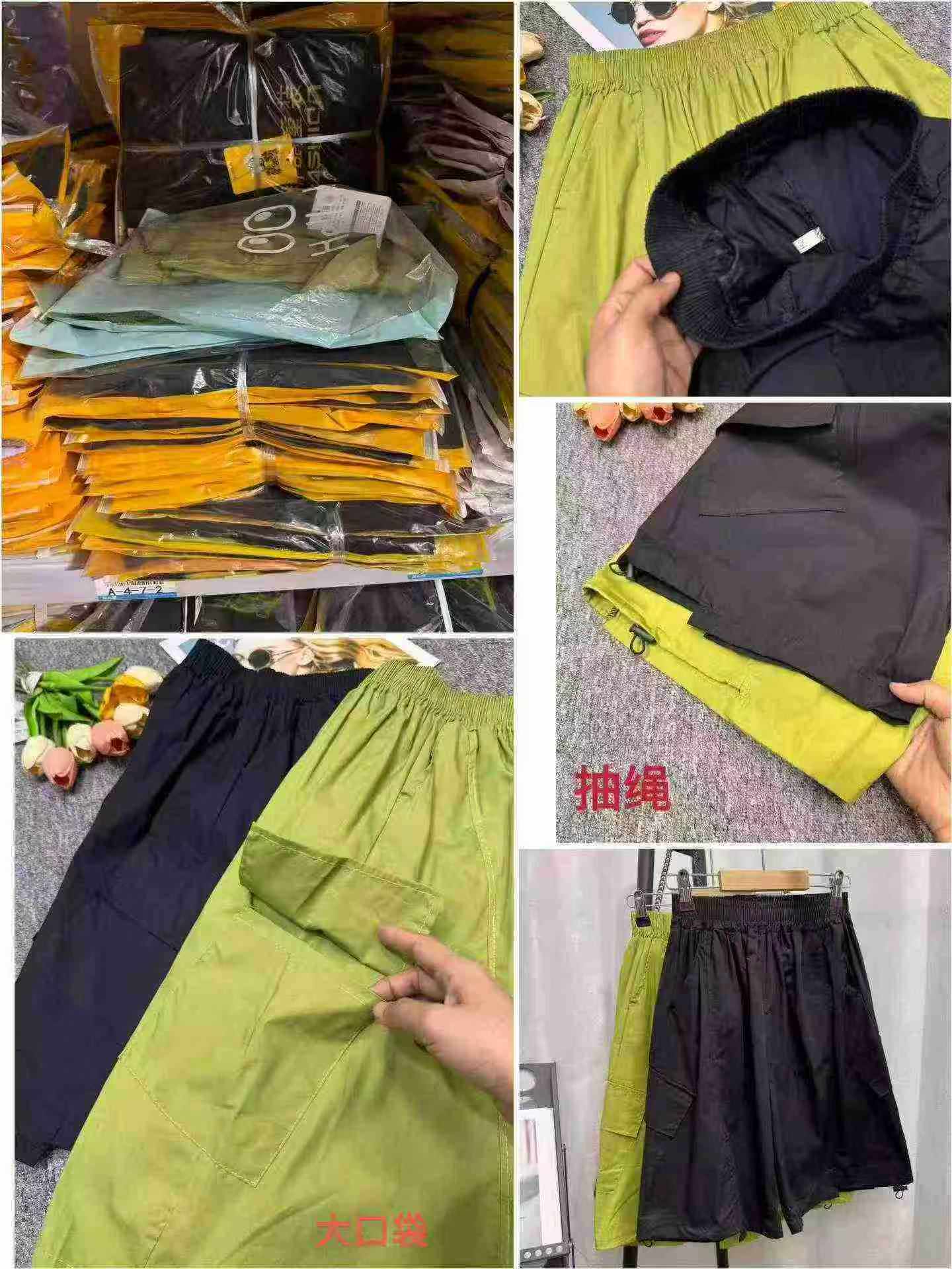 Summer Hot Selling Big Kids Ice Silk Cotton Trendy Casual Cargo Shorts, 2 Colors, Size 120-170, Total 137 Pcs Bulk Clearance - Image 2