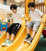 Clearance Bulk Big Kids Boys Casual Thin Terry Cotton Streetwear 5 Inch Shorts, 2 Colors, Size 120-170, Total 345 Pcs - Image 9