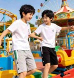 Clearance Bulk Big Kids Boys Casual Thin Terry Cotton Streetwear 5 Inch Shorts, 2 Colors, Size 120-170, Total 345 Pcs - Image 8