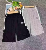 Clearance Bulk Big Kids Boys Casual Thin Terry Cotton Streetwear 5 Inch Shorts, 2 Colors, Size 120-170, Total 345 Pcs - Image 6