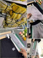 Clearance Bulk Big Kids Boys Casual Thin Terry Cotton Streetwear 5 Inch Shorts, 2 Colors, Size 120-170, Total 345 Pcs - Image 2