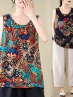 380 Pcs Plus Size Retro Chinese Style Women's Sleeveless Cotton Linen Tank Tops For Wholesale - Image 8