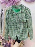 230 Pieces Grey Cropped French Elegant High-end Woven Short Tweed Coat Autumn Clearance Stock - Image 6