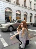 230 Pieces Grey Cropped French Elegant High-end Woven Short Tweed Coat Autumn Clearance Stock - Image 2