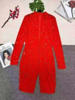 Stock Clearance 342 Pcs European & American Women's Solid Burnout Distressed Zipper Sexy Jumpsuits S-2XL 3 Colors - Image 7