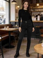 Clearance High Stretch Fleece Lined Skinny Jeans, 92 Pieces, One Size (Fits 100-130 Jin) Quality Wholesale Stock - Image 8