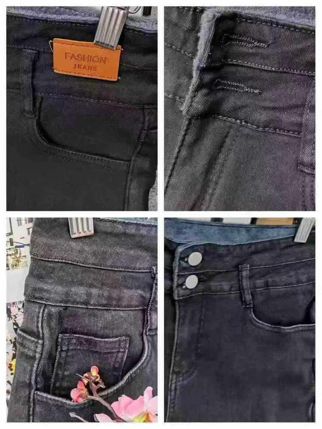 Clearance High Stretch Fleece Lined Skinny Jeans, 92 Pieces, One Size (Fits 100-130 Jin) Quality Wholesale Stock - Image 2