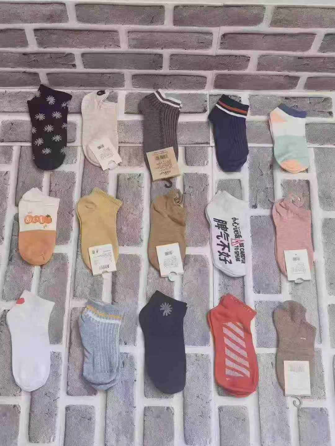 Assorted Pure Cotton Women Socks, Around 5500 Pairs, Wholesale Clearance Stock - Image 1