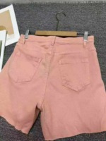 Bulk Clearance About 128 Pcs High Quality Women's High Waist Pink Denim Shorts - Image 4