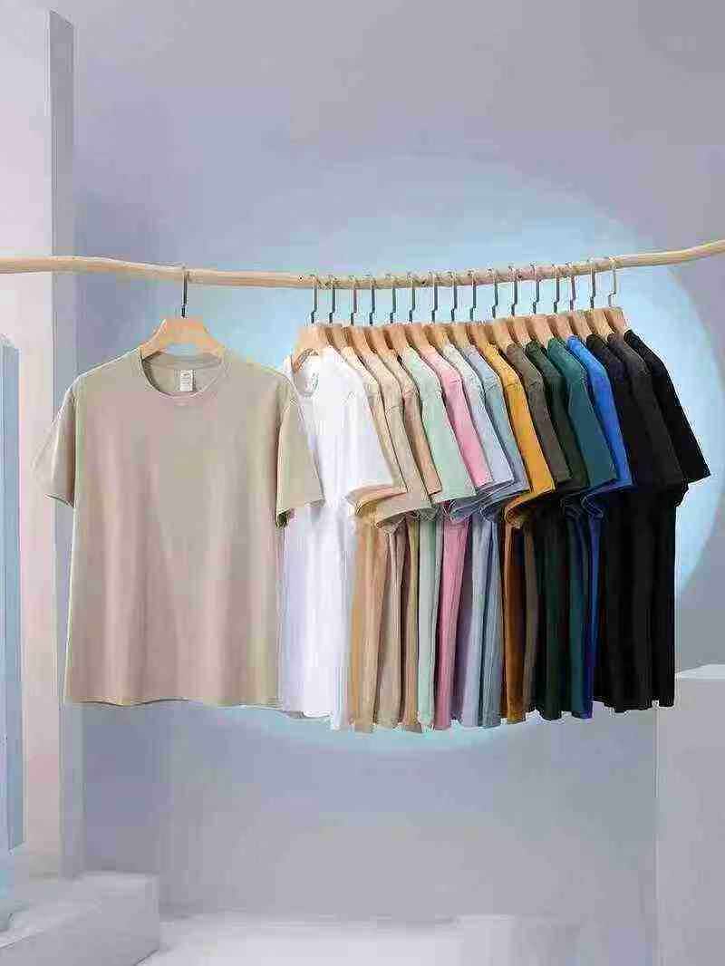 2600 Pieces Solid Color Unisex Xinjiang Cotton Crew Neck Short Sleeve T-Shirts Bulk Stock Full Clearance Wholesale - Image 1