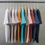 2600 Pieces Solid Color Unisex Xinjiang Cotton Crew Neck Short Sleeve T-Shirts Bulk Stock Full Clearance Wholesale - Image 6