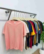 2600 Pieces Solid Color Unisex Xinjiang Cotton Crew Neck Short Sleeve T-Shirts Bulk Stock Full Clearance Wholesale - Image 3