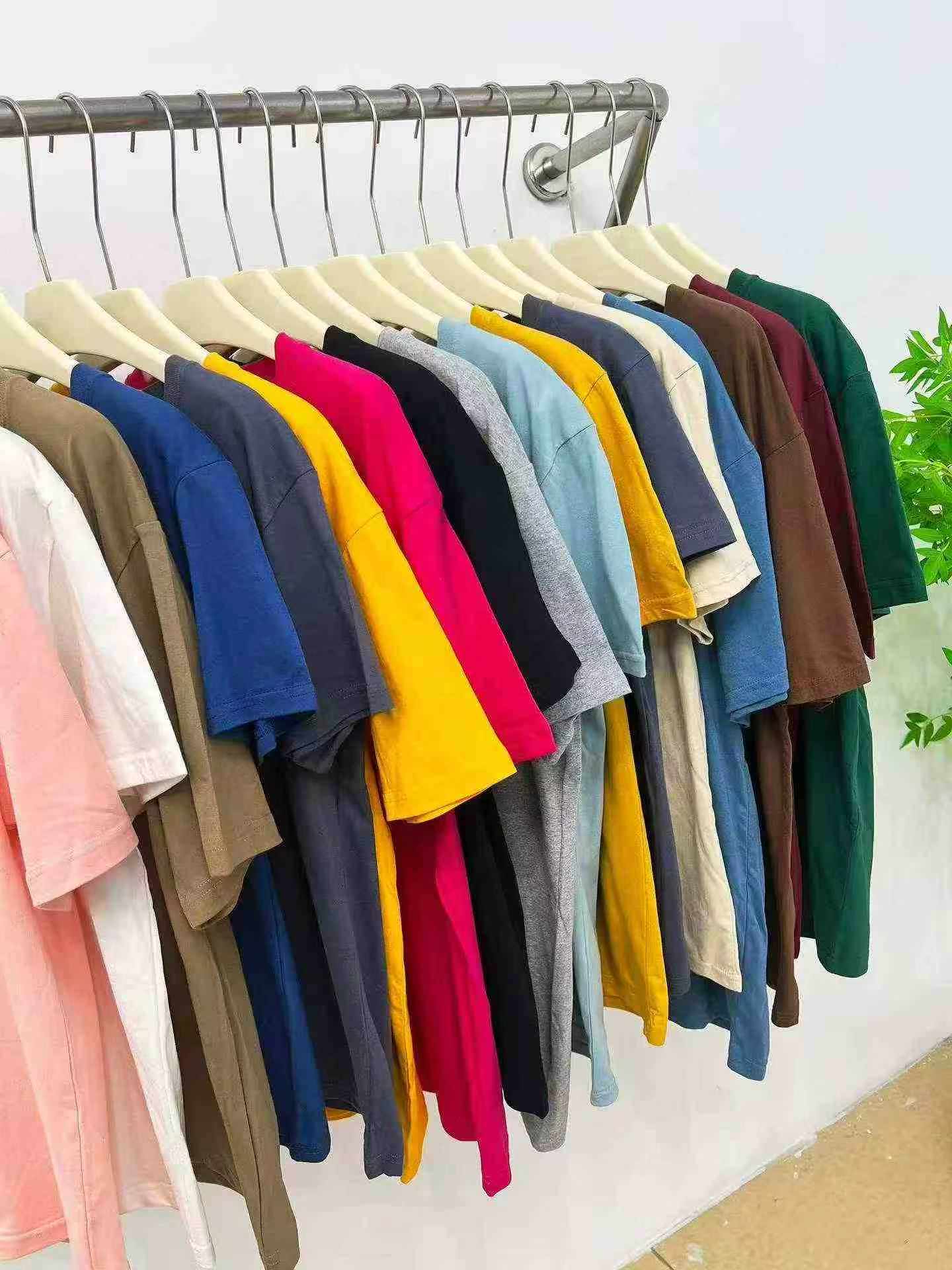 2600 Pieces Solid Color Unisex Xinjiang Cotton Crew Neck Short Sleeve T-Shirts Bulk Stock Full Clearance Wholesale - Image 2