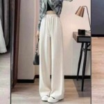 318 Pcs New Spring Autumn High Waist Loose Wide Leg Corduroy Pants, 2 Colors, Sizes 1-5, Individual Packing - Image 8