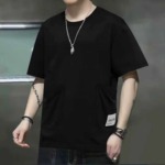 New Style Men's Summer Loose Pocket Short Sleeve T-Shirts - 1239 Pieces Bulk Stock Clearance - Image 1