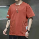 New Style Men's Summer Loose Pocket Short Sleeve T-Shirts - 1239 Pieces Bulk Stock Clearance - Image 8