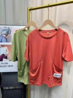 New Style Men's Summer Loose Pocket Short Sleeve T-Shirts - 1239 Pieces Bulk Stock Clearance - Image 6