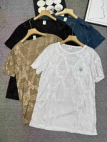 1278pcs Men's Summer Trendy Casual Thin Ice Silk Crewneck Short Sleeve T-Shirts Stock Clearance Wholesale - Image 7