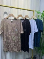 1278pcs Men's Summer Trendy Casual Thin Ice Silk Crewneck Short Sleeve T-Shirts Stock Clearance Wholesale - Image 6