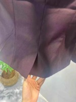 About 235 Pcs Light Luxury Collarless Dark Brown Irregular Hem Design Blazers Stock Wholesale - Image 3