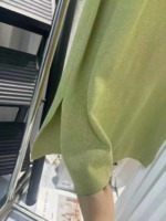 About 200 Pcs 2026 Summer New French Premium Avocado Green Knit Sleeveless Midi Tank Dress Stock Wholesale - Image 4