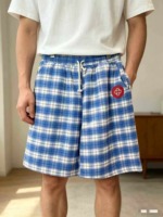 About 270 Pieces Wholesale Summer Fresh Plaid Loose Straight Casual Five-inch Shorts Stock Lot - Image 1