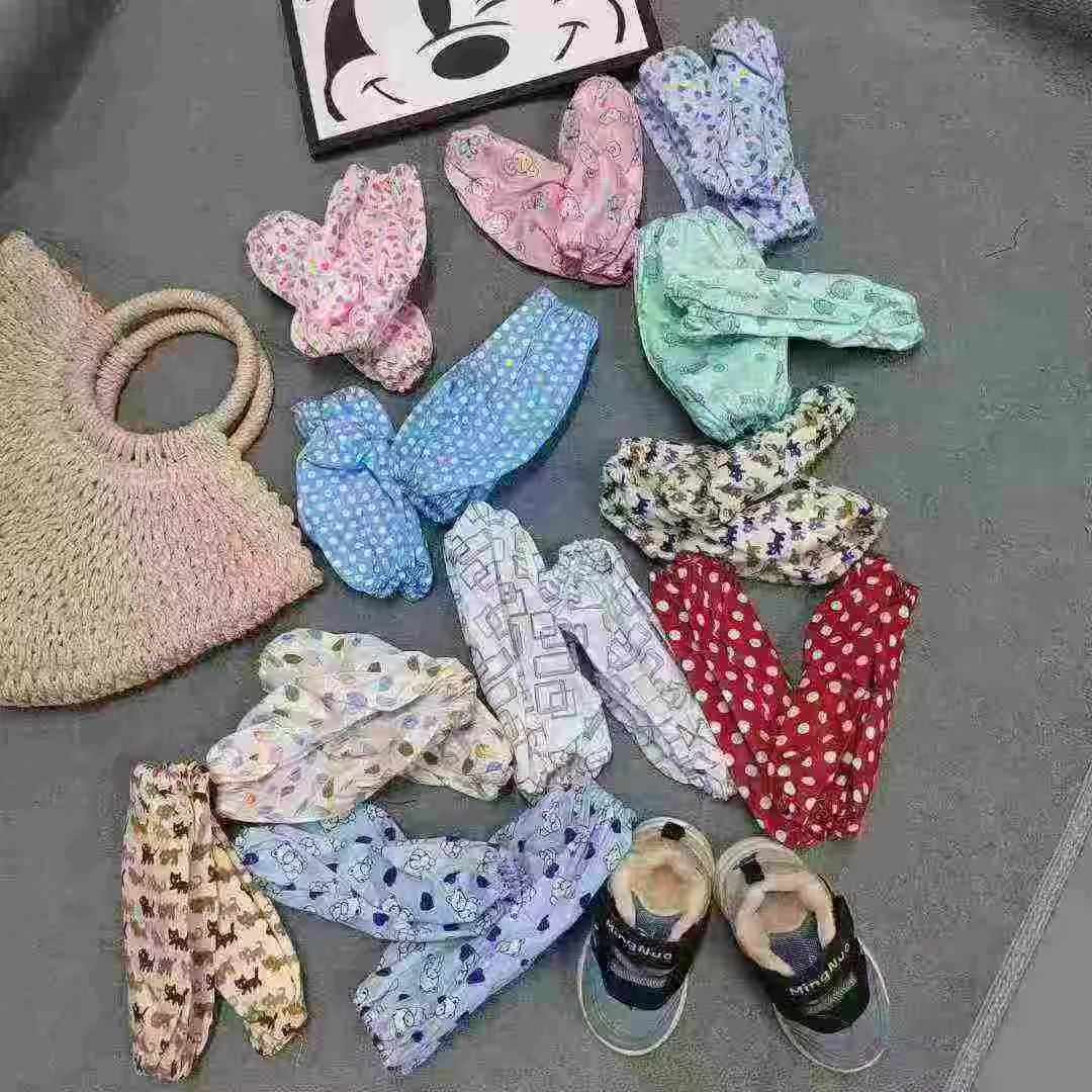 Bulk Wholesale Cotton Kids Korean Style Floral Sleeve Covers, Multiple Colors Chinese Clothing Stock Lots - Image 1