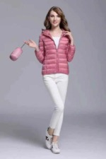 12000PCS Women's Lightweight Real Down Jackets, Hood & Stand Collar Available | Bulk Wholesale Chinese Clothing Stock Lots - Image 7