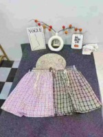 High Waist Drawstring Loose Plaid Wide Leg Knee-Length Pants Bulk Clearance Stock For Wholesale Export - Image 8