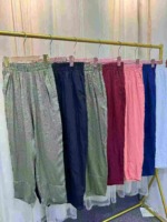 Women's Linen Cotton Casual Pants | Chinese Clothing Stock Lots Wholesale, S-2XL, 338PCS Total - Image 1