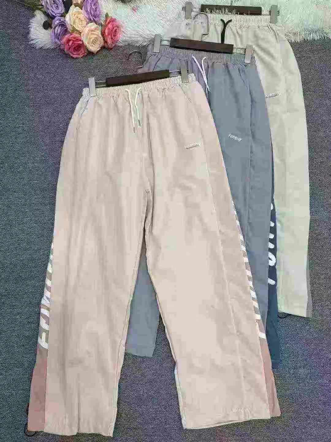 400 Pieces Women HK Style Summer Casual Pants Thin Loose Wide Leg Drawstring Bulk Stock Wholesale Clothing - Image 2