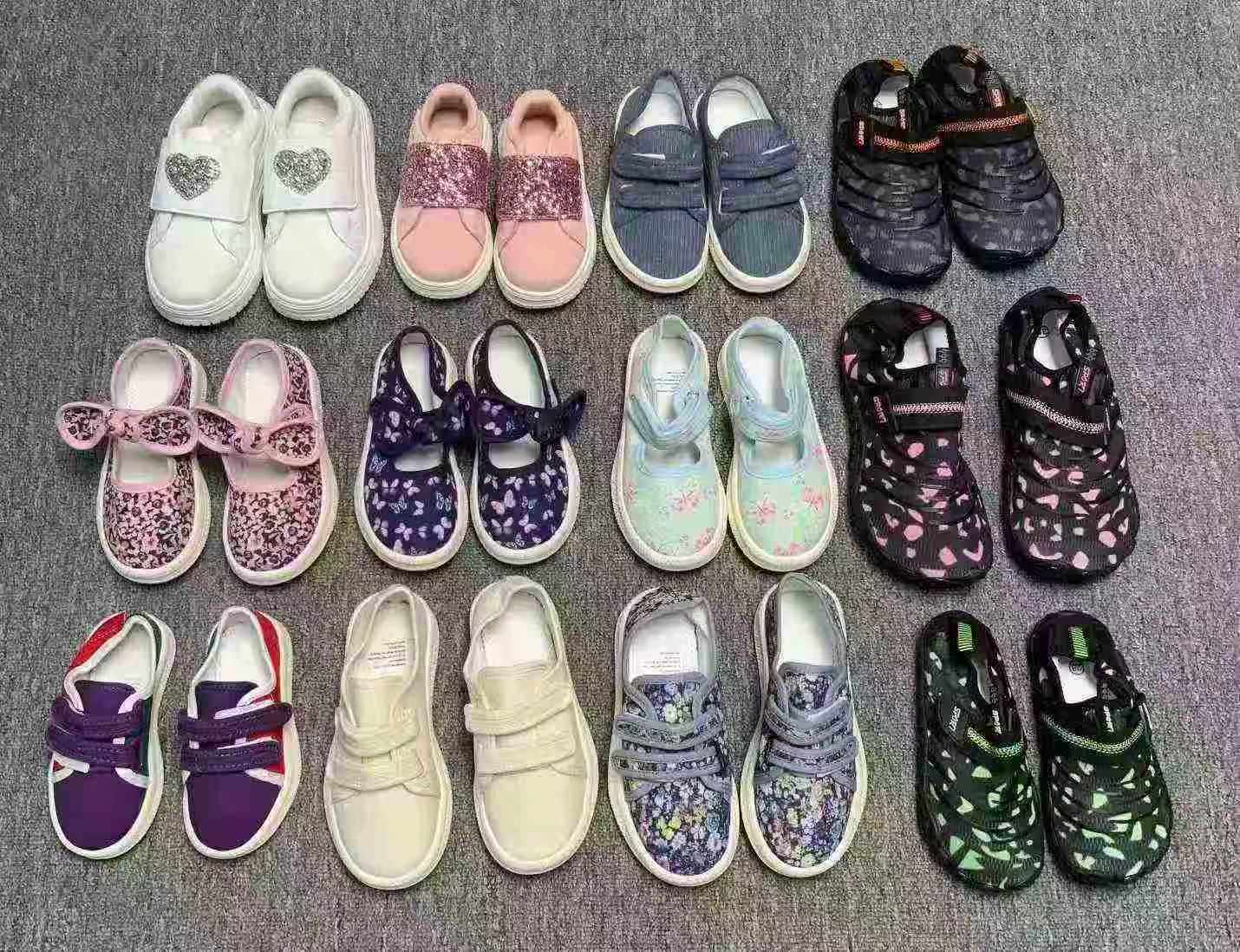 Bulk Clearance: 1600 Pairs Unisex Kids Shoes Sizes 23-35, Individually Zipper Bag Packed - Image 1