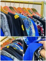 Bulk 1500PCS Hot Selling Summer Women's Ethnic Print Cotton V-Neck Zip T-Shirts - Chinese Clothing Stock Lots for Wholesale Export - Image 2