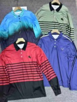 Whole Clearance 3880 Pcs Trendy Mens Oversized Printed Long Sleeve Polo Shirts - Image 9