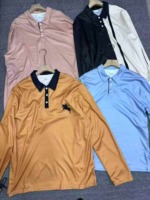Whole Clearance 3880 Pcs Trendy Mens Oversized Printed Long Sleeve Polo Shirts - Image 4