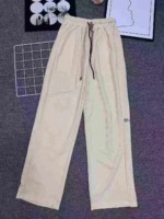 Clearance Bulk Wholesale Men's Waffle Summer Casual Drawstring Straight Sports Pants Plus Size - Image 1