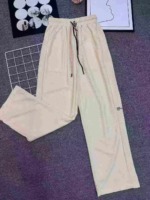 Clearance Bulk Wholesale Men's Waffle Summer Casual Drawstring Straight Sports Pants Plus Size - Image 9