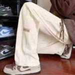 Clearance Bulk Wholesale Men's Waffle Summer Casual Drawstring Straight Sports Pants Plus Size - Image 4