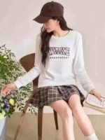 Approx 2300 Pcs Brand Cut-label Loose Embroidered American Letter Cotton Crewneck Sweatshirts Size M-XL, Bulk Stock Wholesale - Image 8