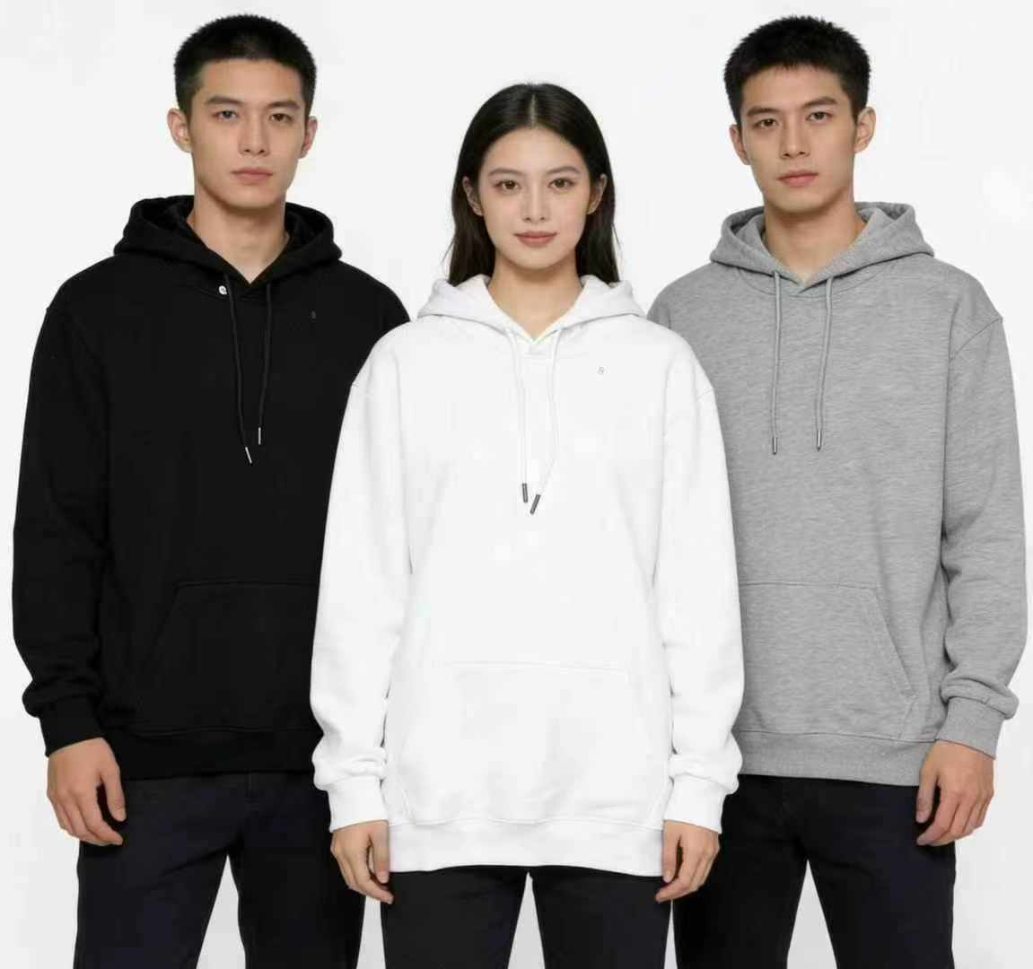 High Quality Plain Blank Cotton Hoodies Fleece Option Bulk Chinese Clothing Stock Lots Wholesale - Image 1