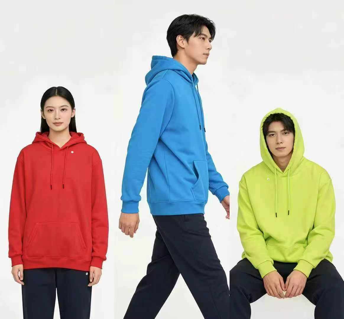 High Quality Plain Blank Cotton Hoodies Fleece Option Bulk Chinese Clothing Stock Lots Wholesale - Image 2